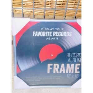 RECORD ALBUM FRAME 12" x 12" Display Favorite  Records as Art!  Silver Frame NEW